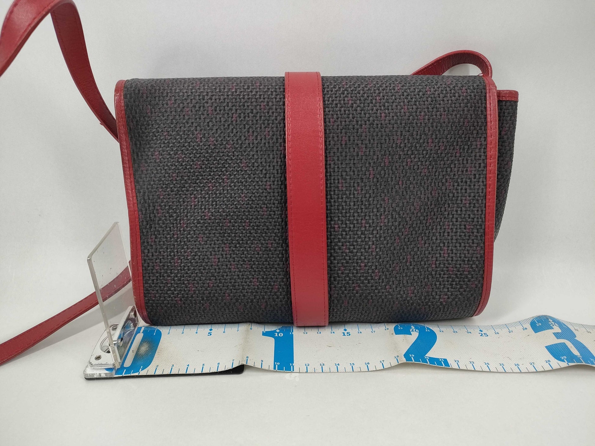Yves Saint Laurent Triangle Plate Tweed Shoulder Bag