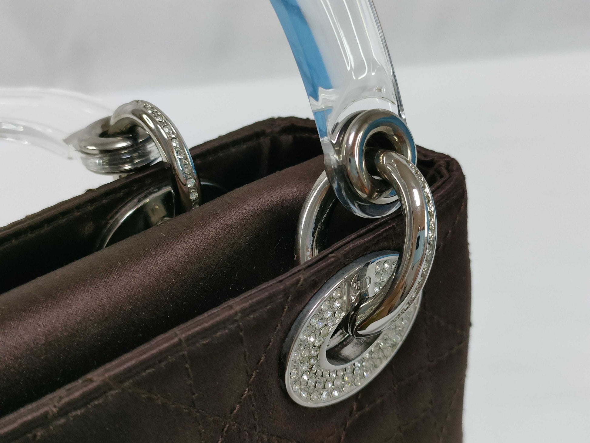 Dior Lady Dior Rhinestone/Mini Handbag