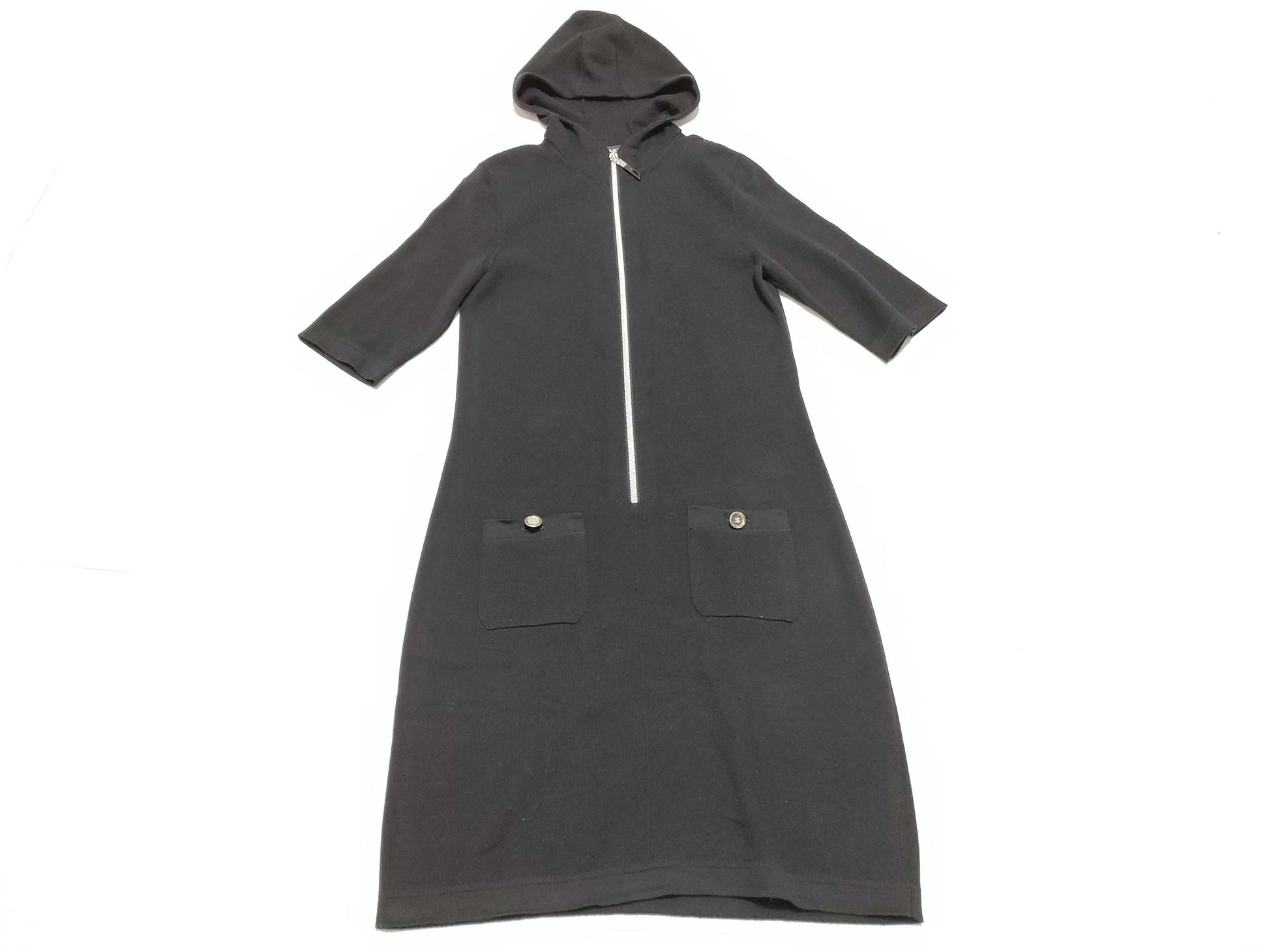 CHANEL Knit Zip-Up Dress