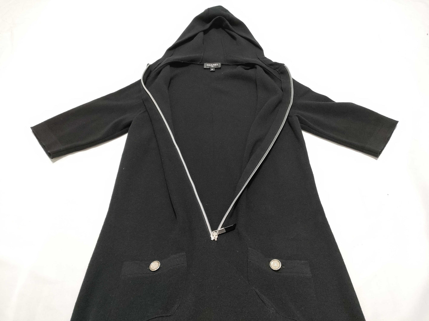 CHANEL Knit Zip-Up Dress