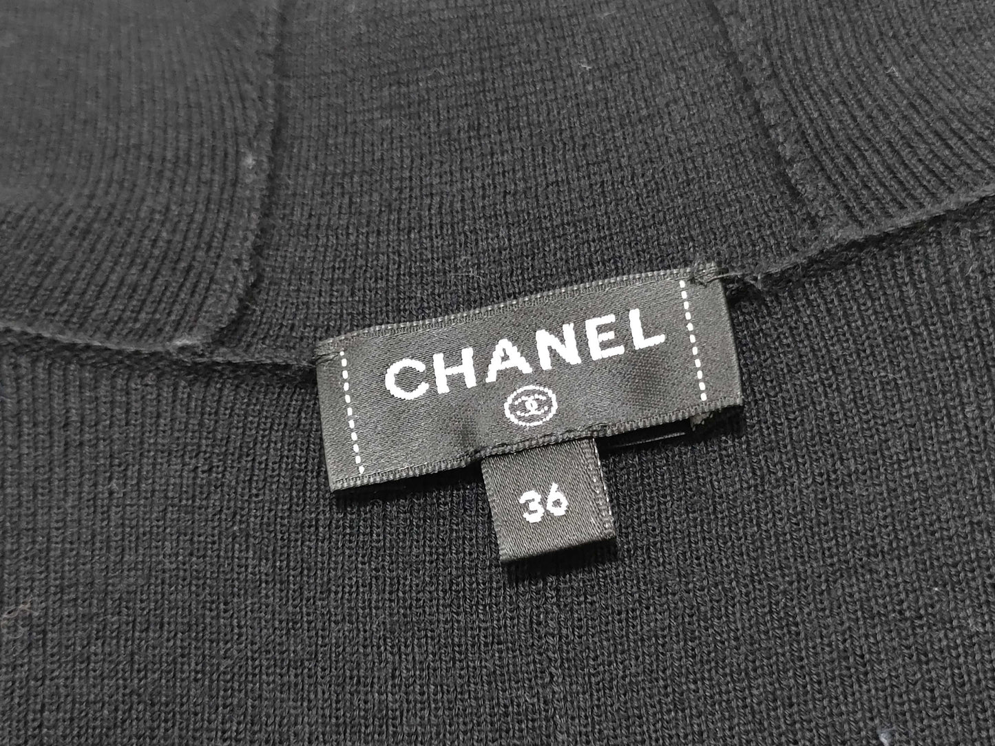 CHANEL Knit Zip-Up Dress