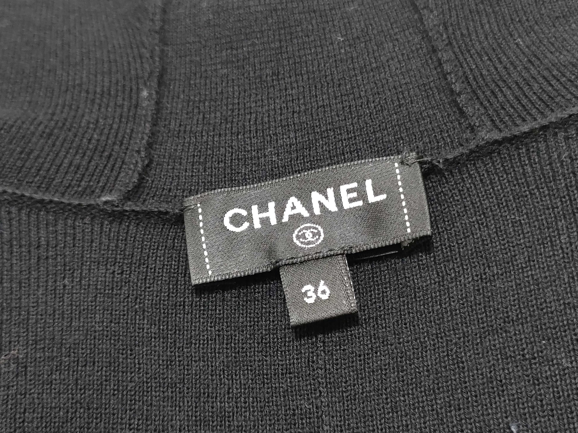 CHANEL Knit Zip-Up Dress