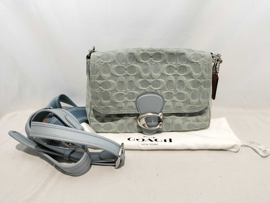 COACH Signature Soft Dubby Signature Denim Shoulder Bag