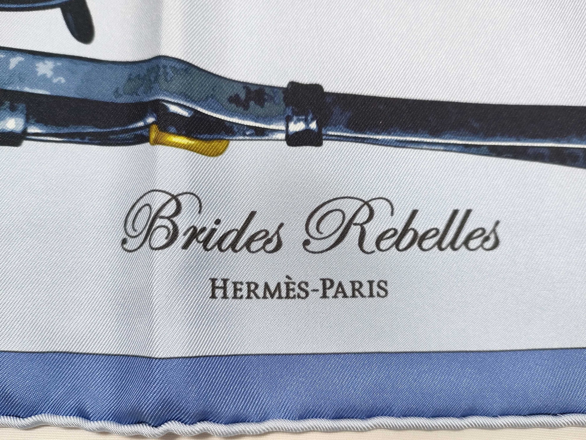 HERMES Carre Carre 90/Saddlery Low-Quality Scarf