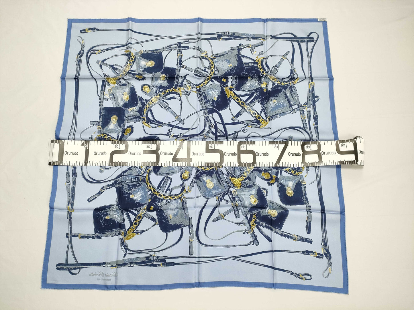 HERMES Carre Carre 90/Saddlery Low-Quality Scarf