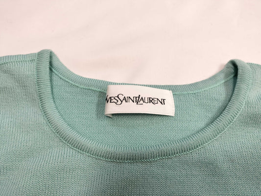Yves Saint Laurent Logo/Sweater/Light Blue Tops