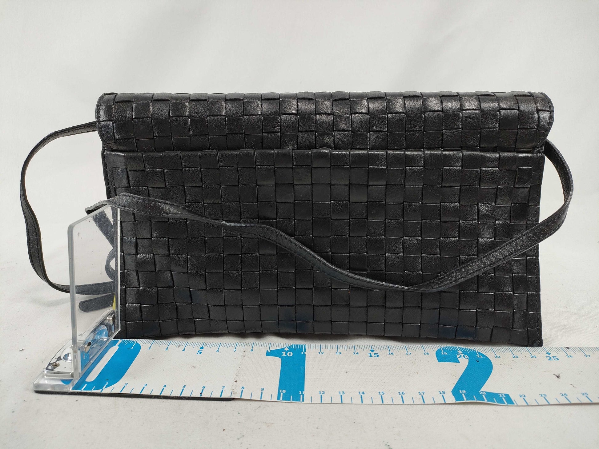 BOTTEGA VENETA Intrecciato Shoulder Bag, Black, Vintage Shoulder Bag