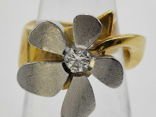 Kenji Kiuchi D0.21ct K18/Pt900 12.7g Ring