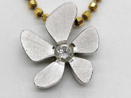 Kenji Kiuchi D0.22ct K18/Pt900 11.2g Necklace