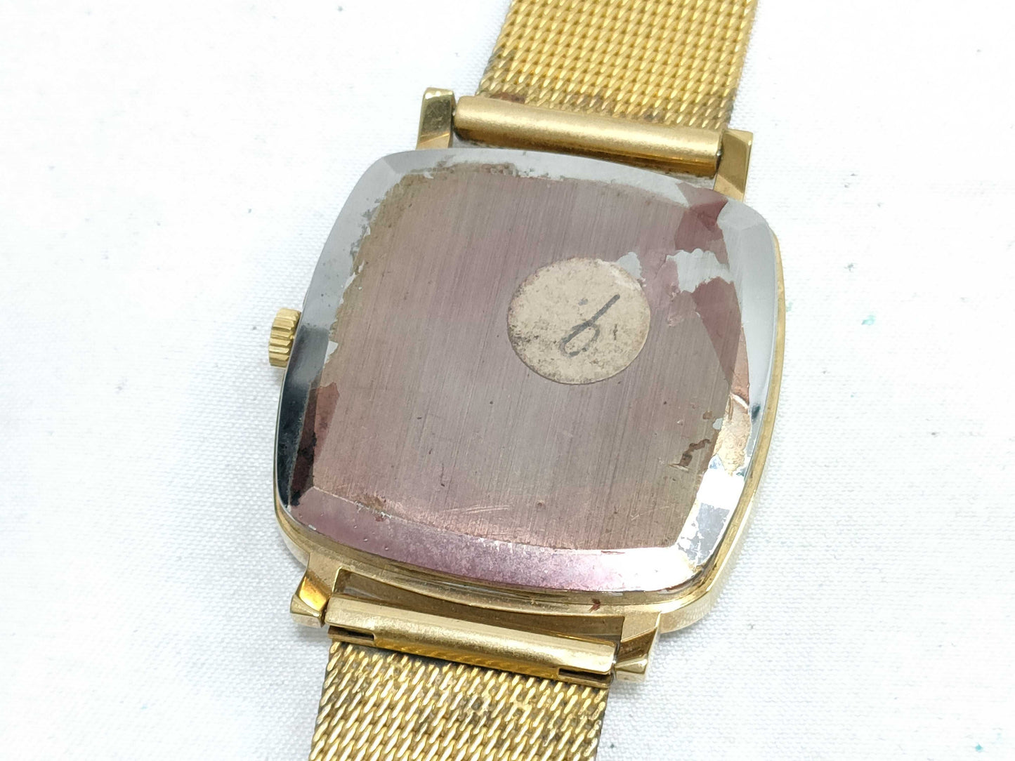OMEGA Devil Square Gold Color Automatic Antique Women's Watch