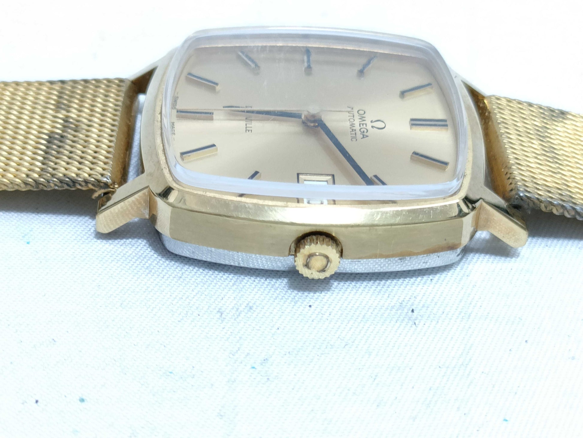 OMEGA Devil Square Gold Color Automatic Antique Women's Watch