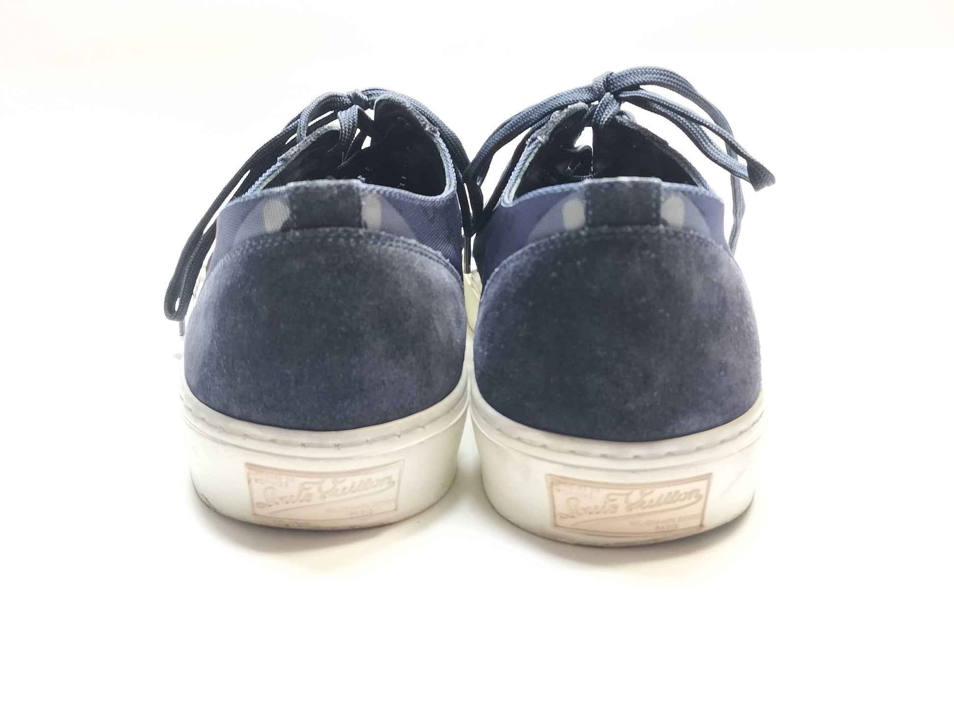 LOUIS VUITTON Tattoo Line Canvas x Leather Navy Sneakers