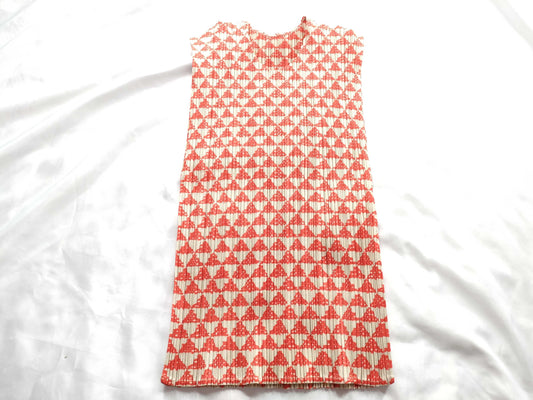 ISSEY MIYAKE Pleats Please Tops White x Red Tops