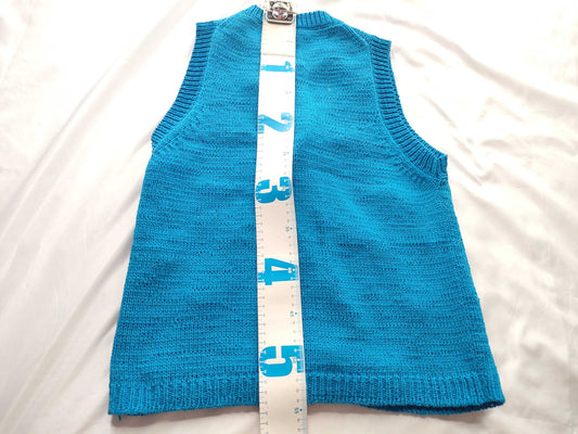 ISSEY MIYAKE Pleats Please Knit Blue Top