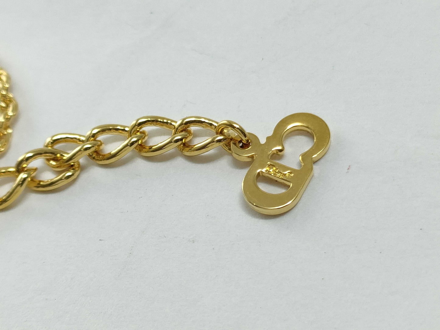 Dior logo accessory gold necklace