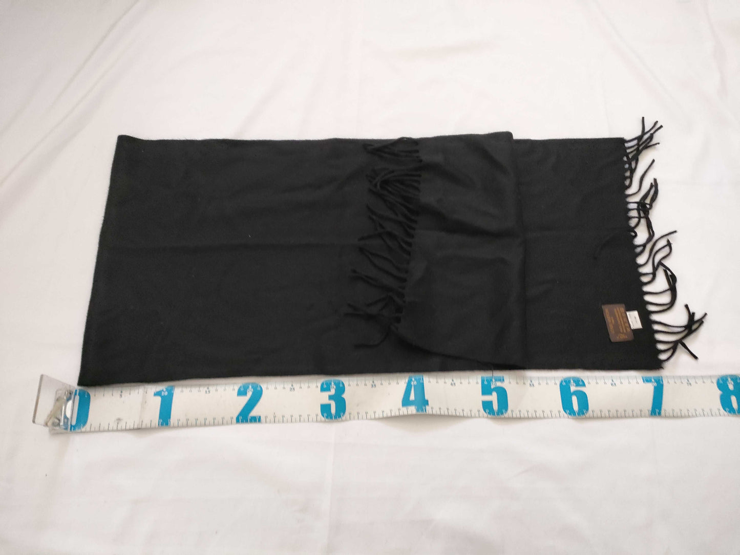 LOUIS VUITTON Cashmere Logo Scarf Black Other Accessories