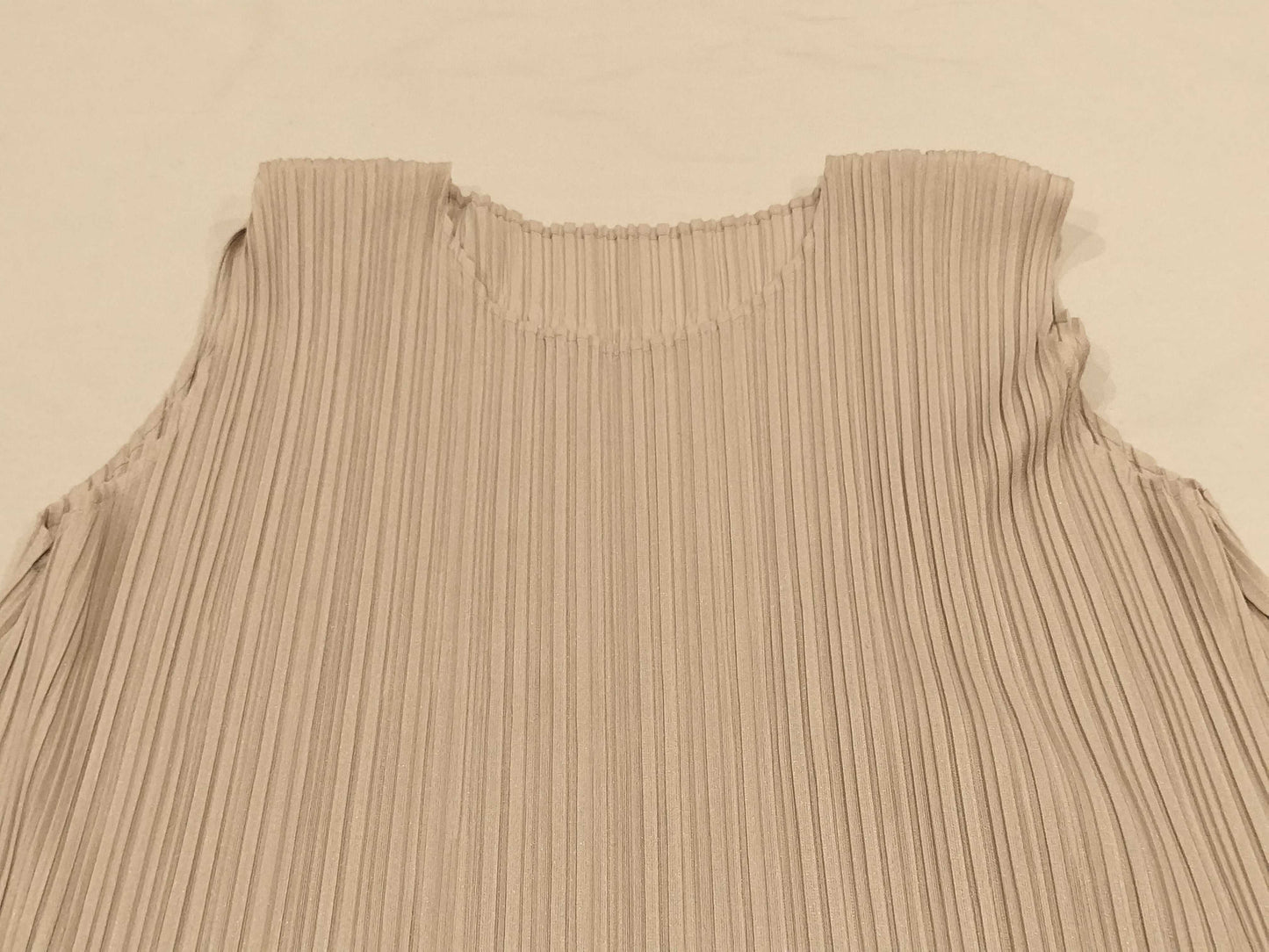 ISSEY MIYAKE Pleats Please/Dress/Cream Deformed Dress