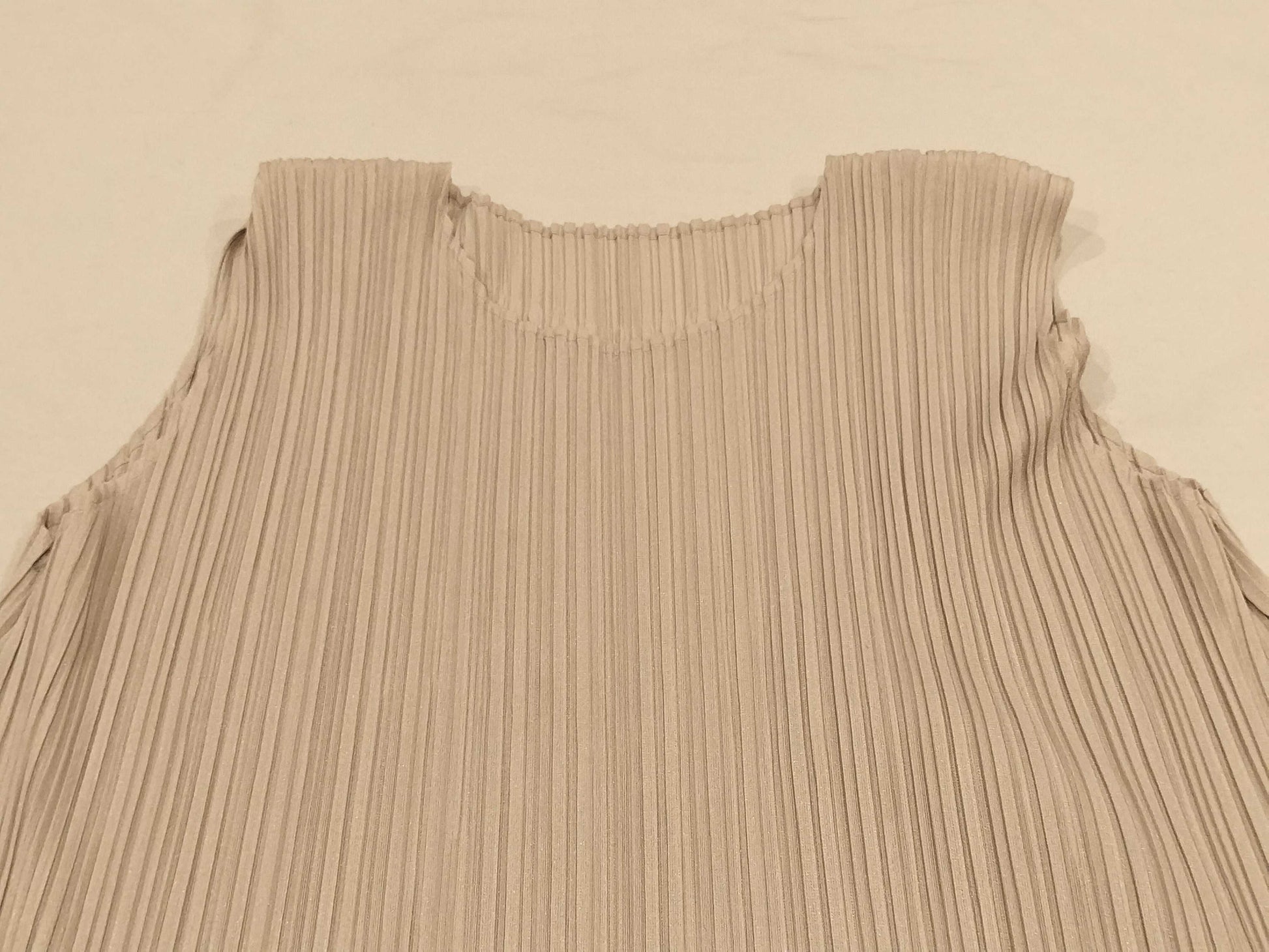ISSEY MIYAKE Pleats Please/Dress/Cream Deformed Dress