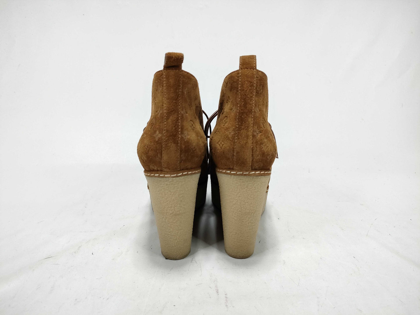 LOUIS VUITTON Monogram Wedge Pumps