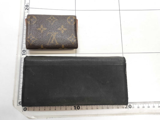 LOUIS VUITTON Monogram Coin Case Prada Nylon x Saffiano Wallet Coin Case