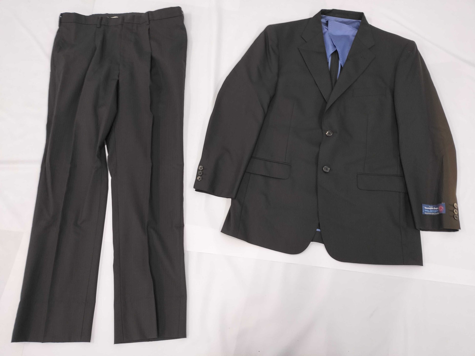 Zegna Suit Set, Striped, Black, Other Apparel