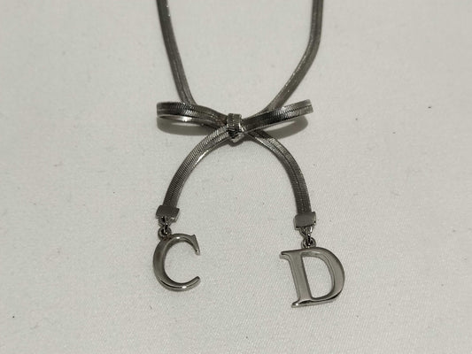 Dior Ribbon Choker Logo Necklace
