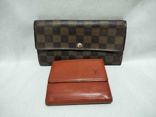LOUIS VUITTON Monogram Damier Epi Wallet *Set of 2 Wallets