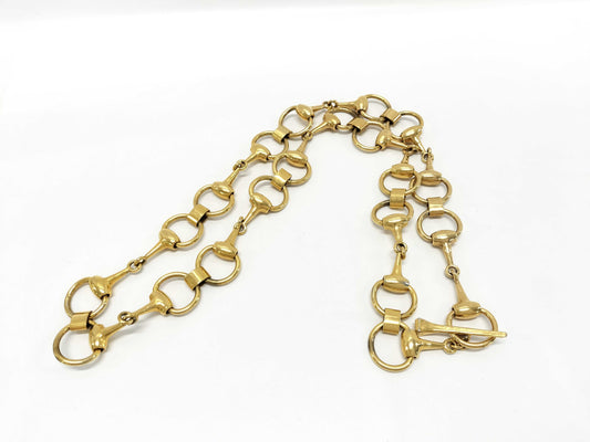 GUCCI 3. T★Gucci Horsebit Chain Belt Old Gucci Other Accessories