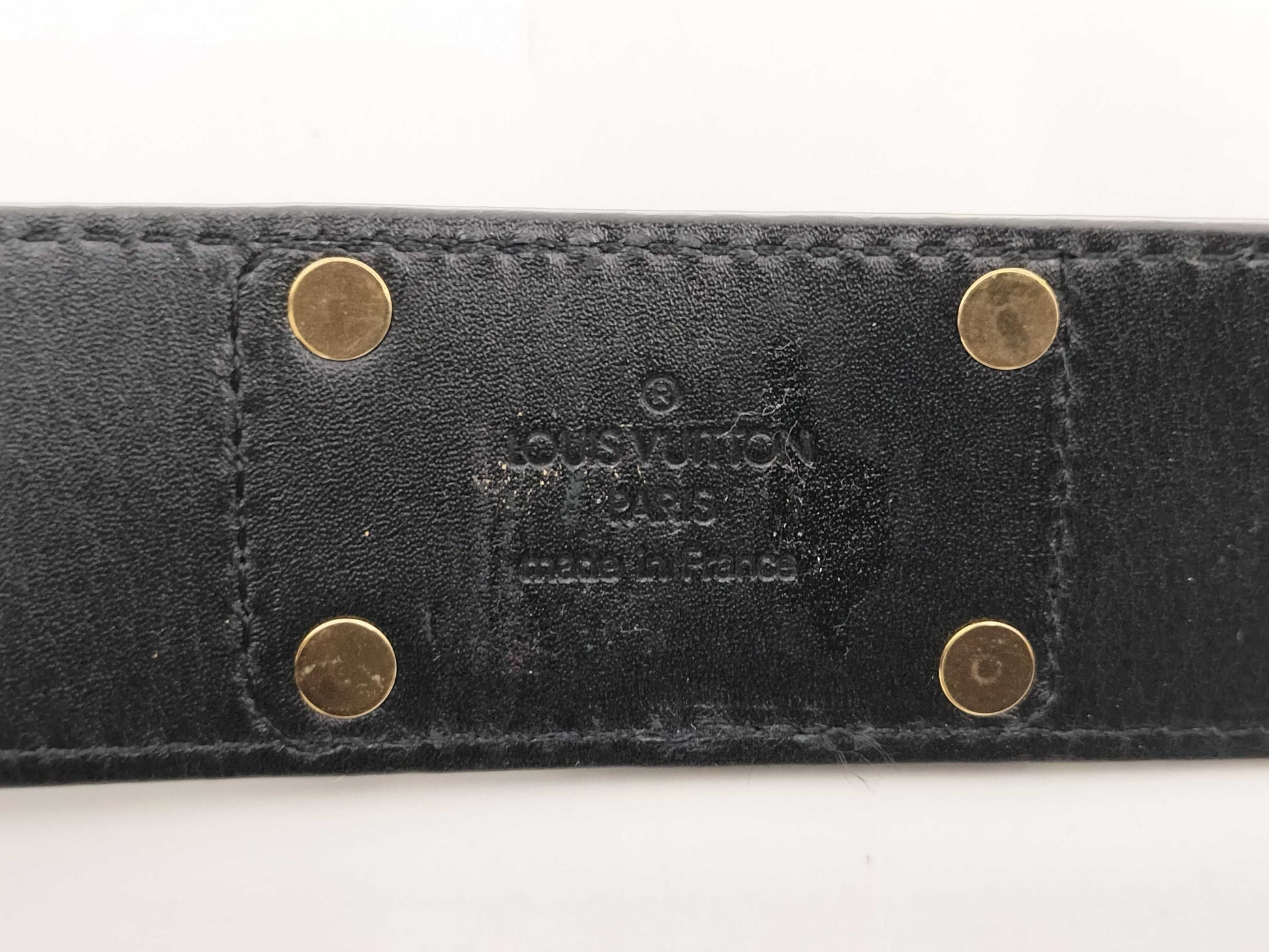 LOUIS VUITTON Enameled Leather Belt