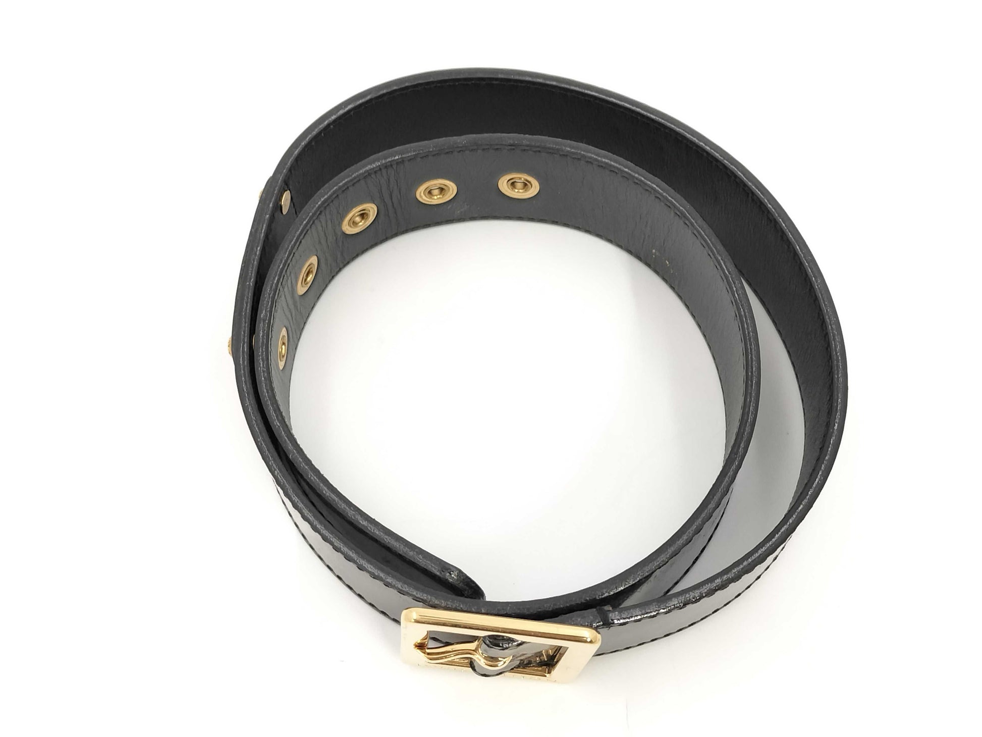 LOUIS VUITTON Enameled Leather Belt