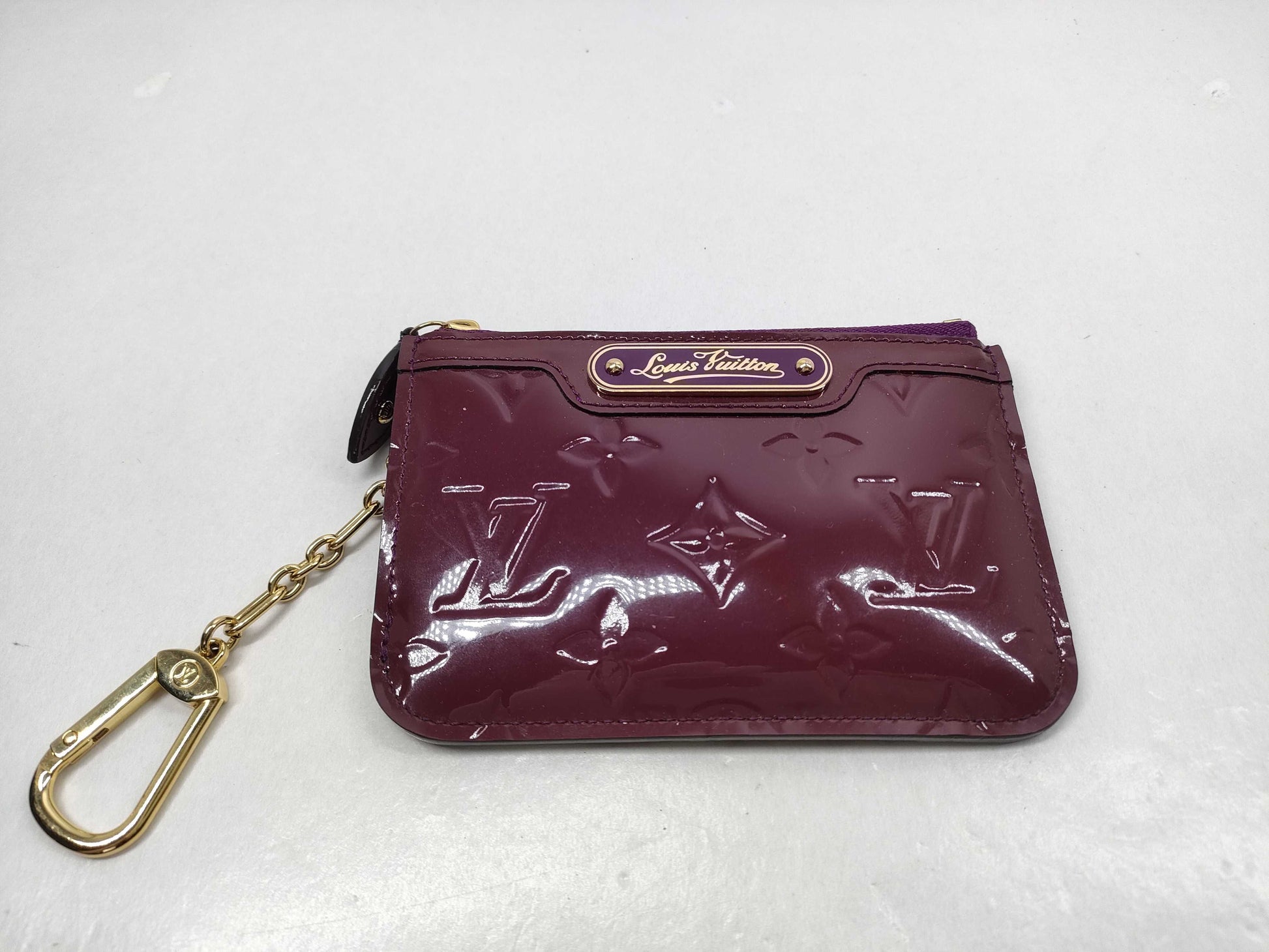 LOUIS VUITTON Vernis M93560/Vernis Pochette Cle Violette Coin Case