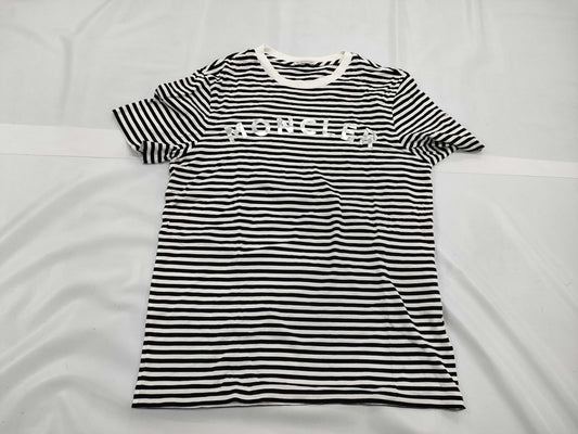 MONCLER Striped Logo T-Shirt *Personalized Tops
