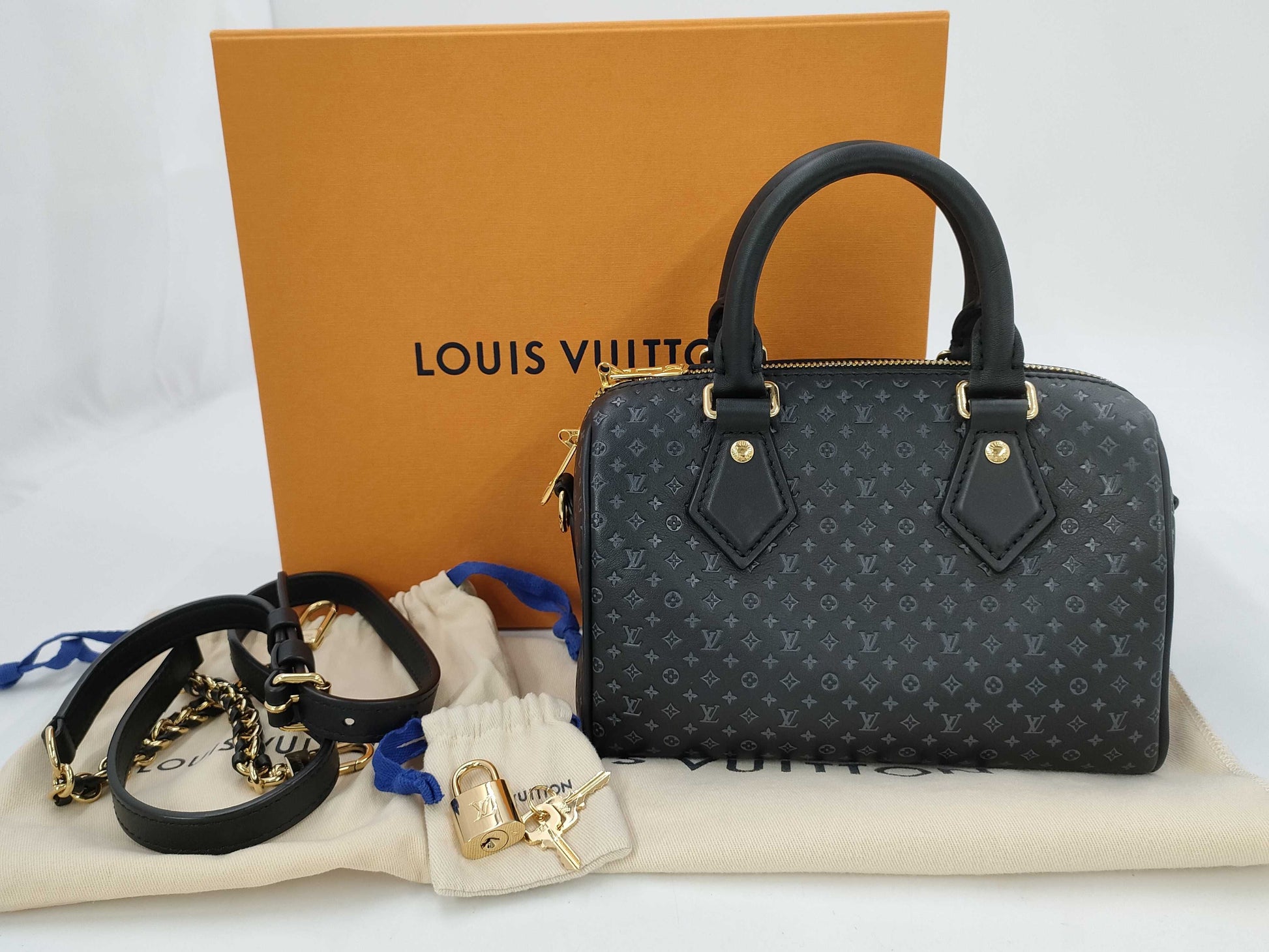 LOUIS VUITTON Nanogram M22595 Speedy Banduriere 20 Boston Bag