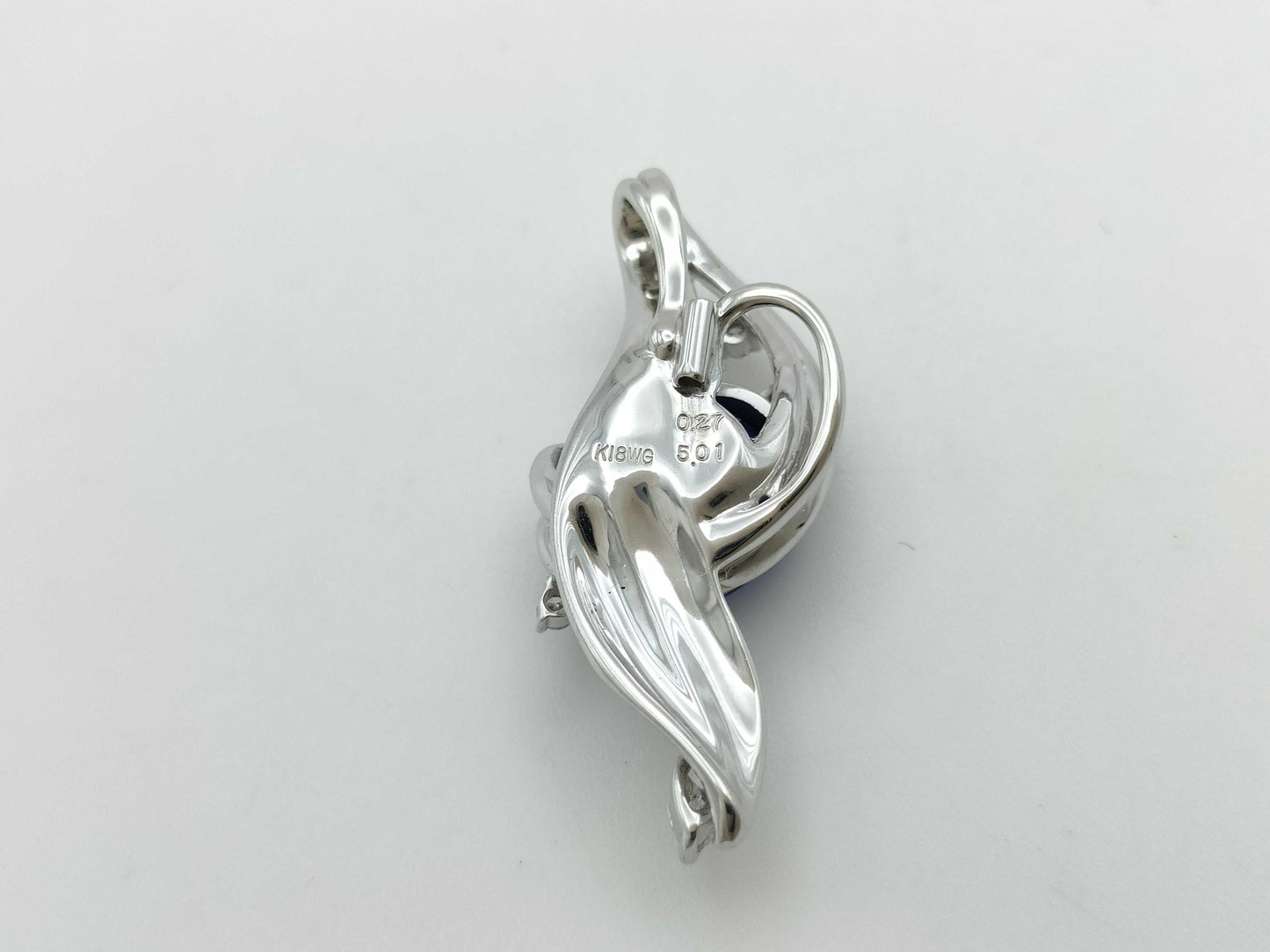 TZ5.01ct D0.27ct K18WG 8.0g Pendant Top