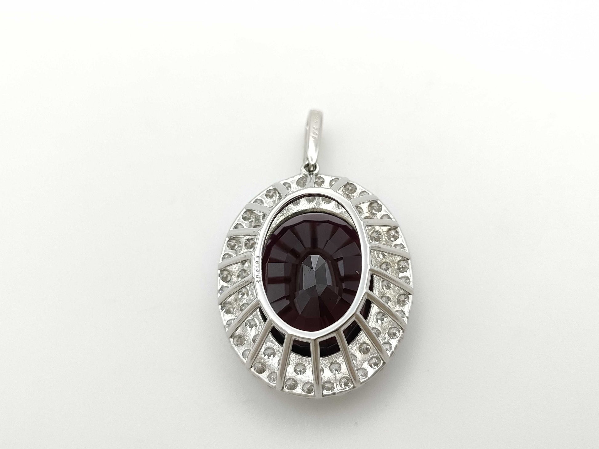 Rubellite 15.887ct D2.05ct Pt950 10.2g Pendant Top