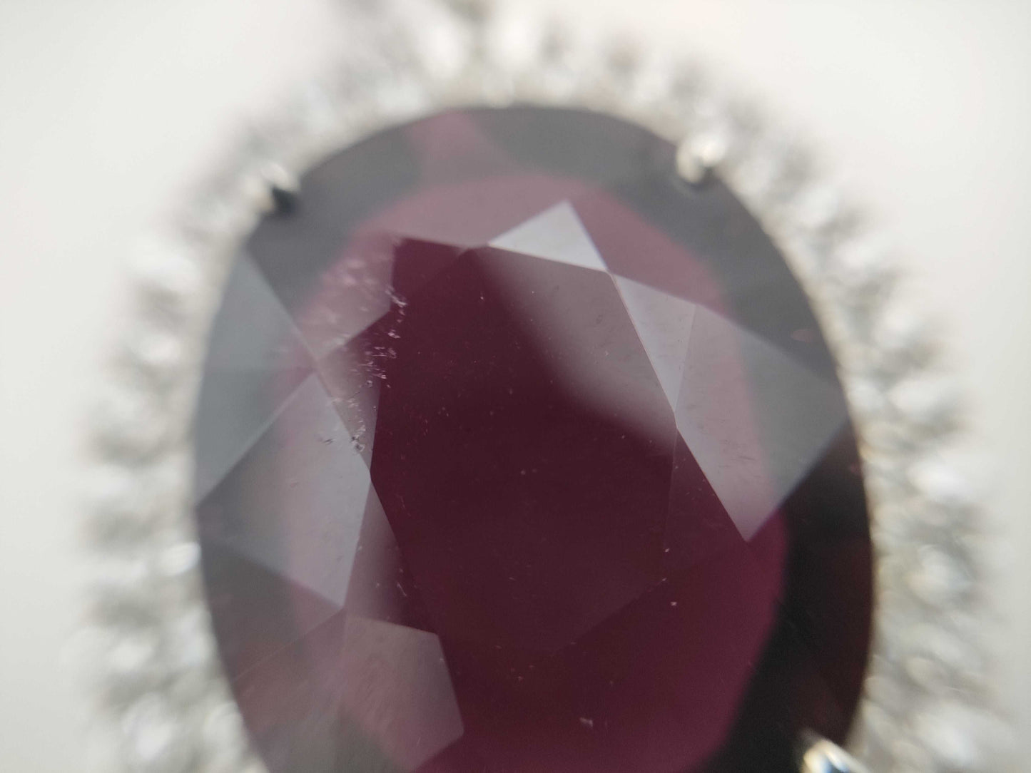 Rubellite 15.887ct D2.05ct Pt950 10.2g Pendant Top