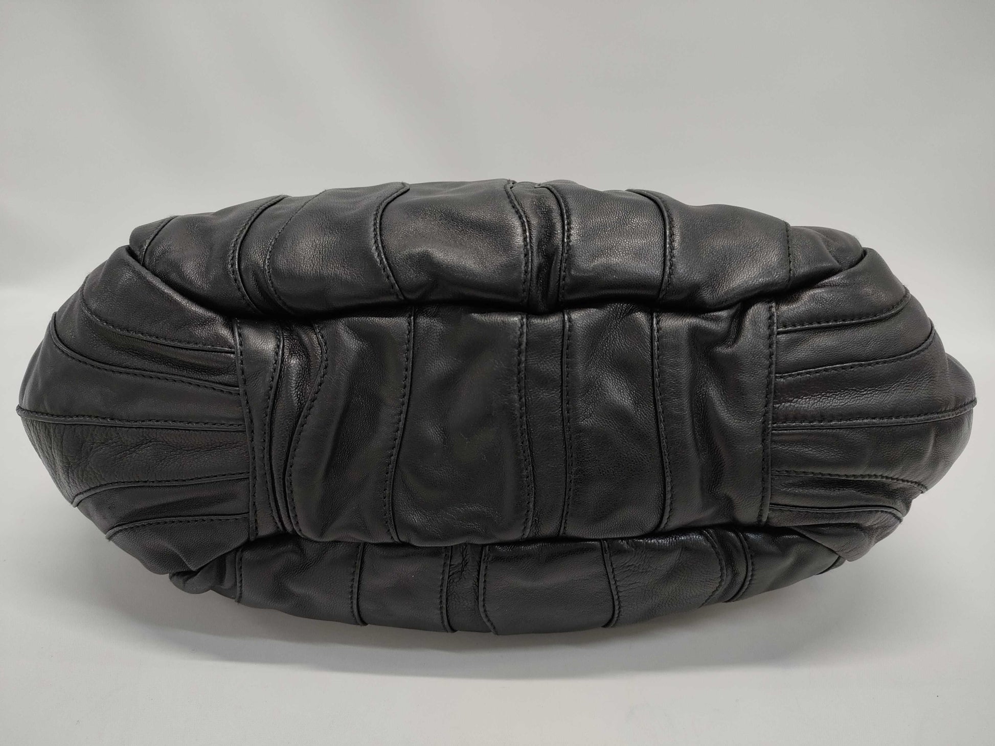 PRADA Gathered Leather 2-Way Handbag