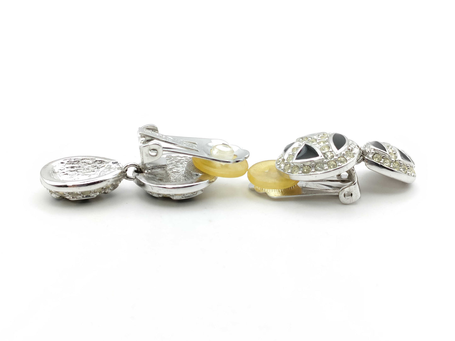 Dior Rhinestone Silver Color Earrings