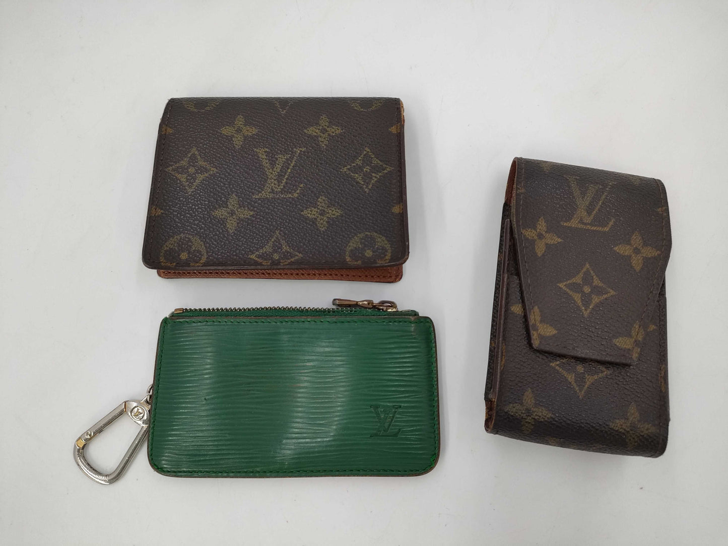 LOUIS VUITTON Epi Pochette Cle / Card Case / Cigarette Case Including 3 Other Accessories
