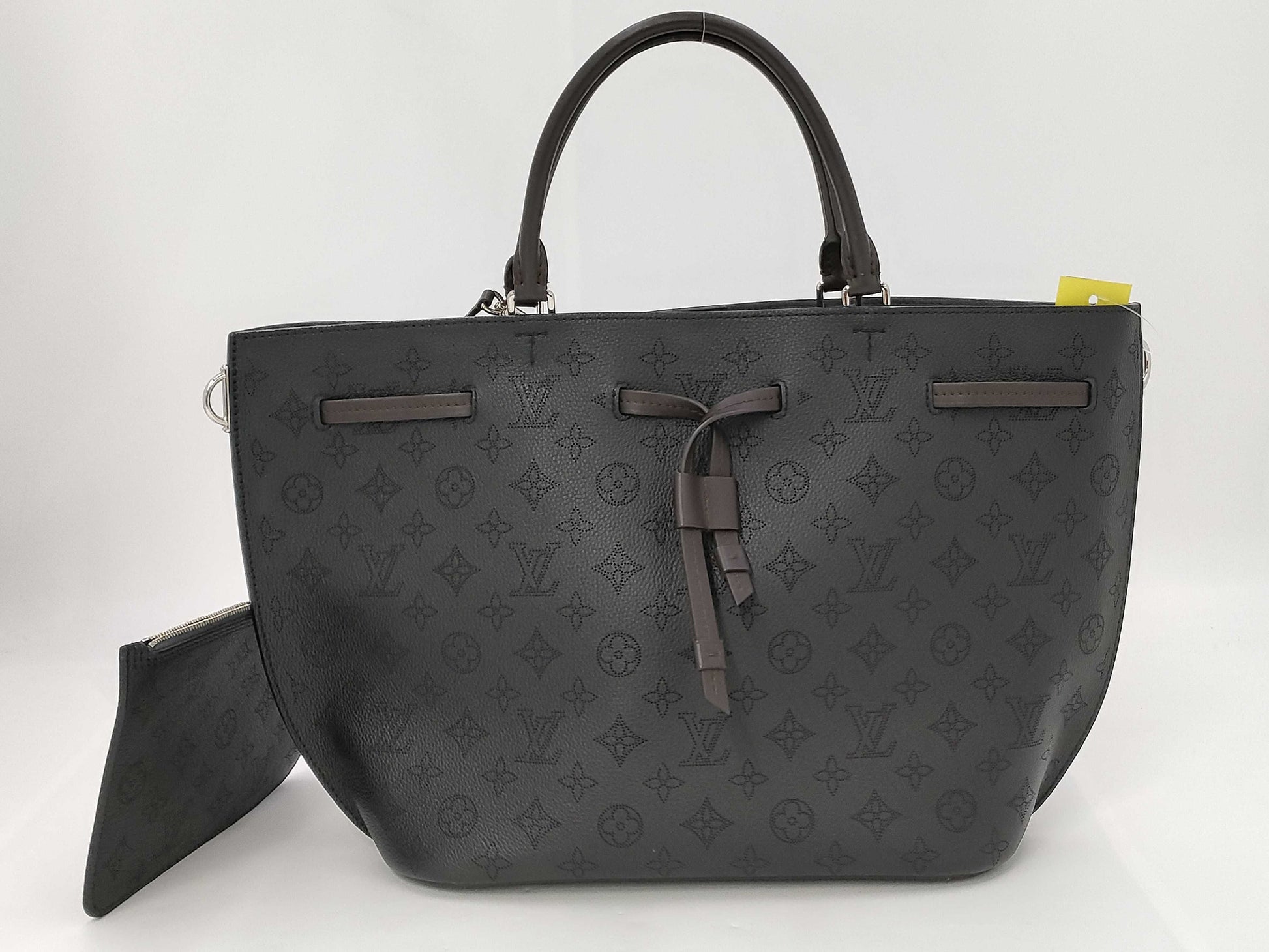 LOUIS VUITTON M54402 Mahina Girolata Noir Tote Bag with Pouch