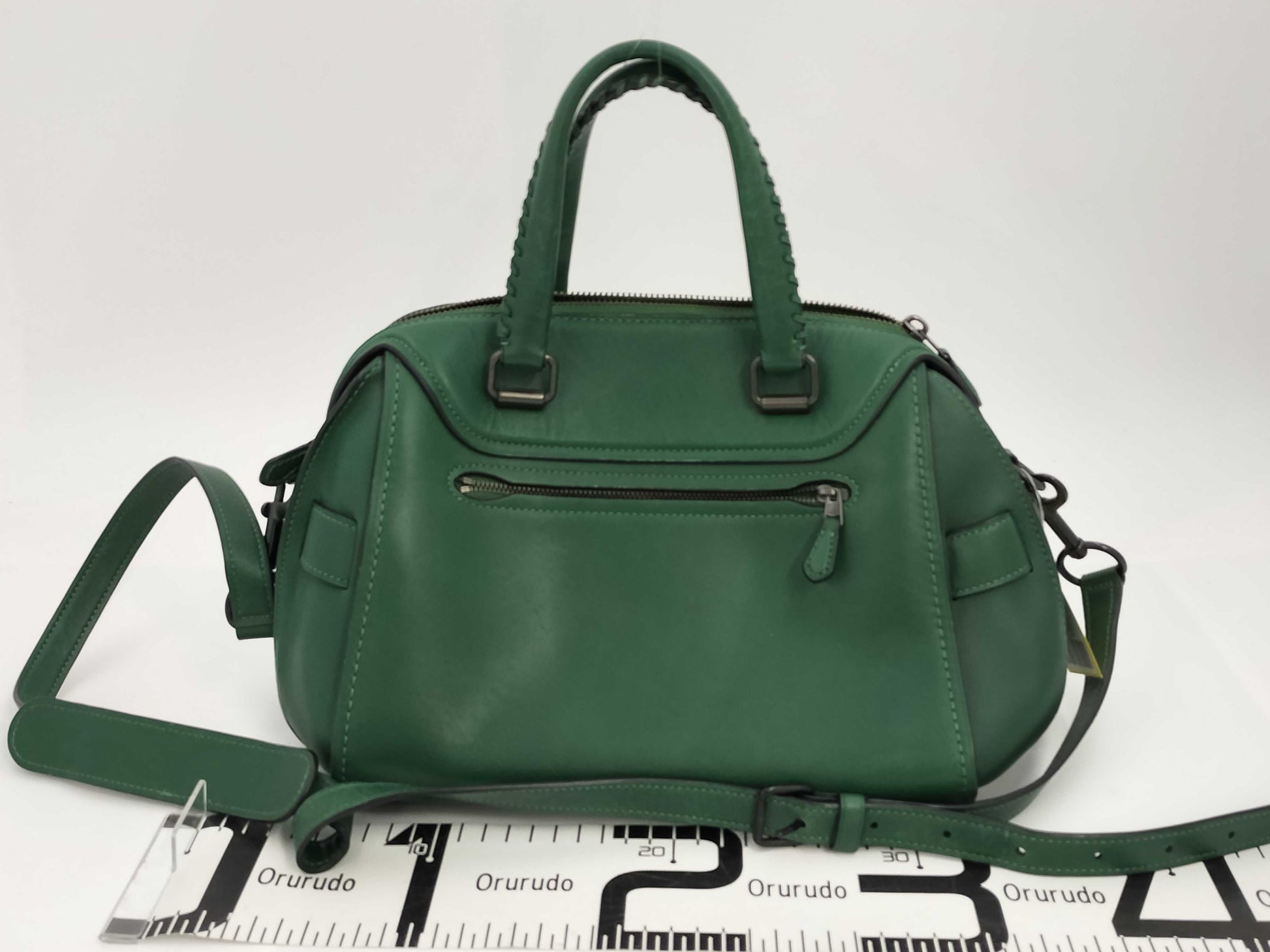 COACH Full Leather Green 2-Way Tote Bag
