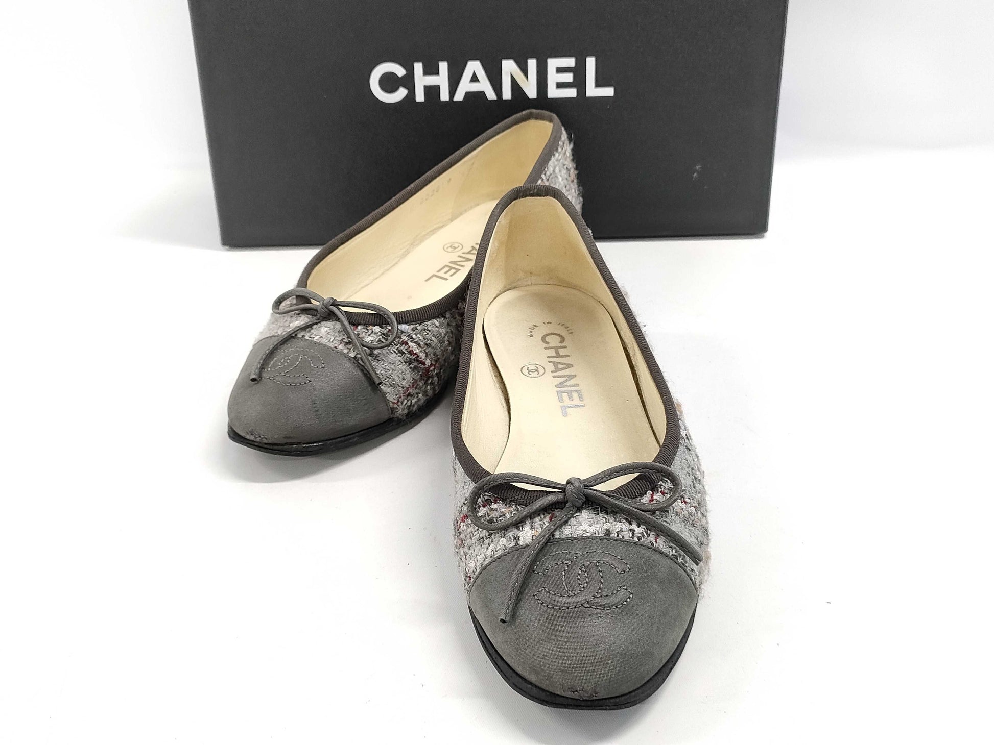 CHANEL Flap Shoes Tweed G02819 Pumps