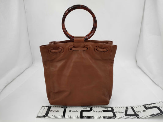 CHANEL Leather Tortoiseshell Handbag