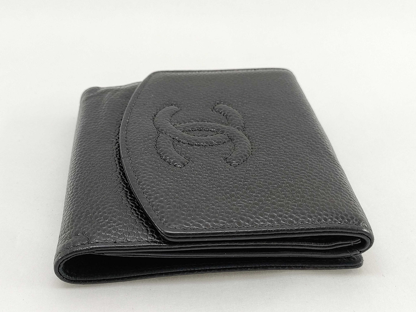 CHANEL Caviar Leather Folding Wallet, No. 7 Series