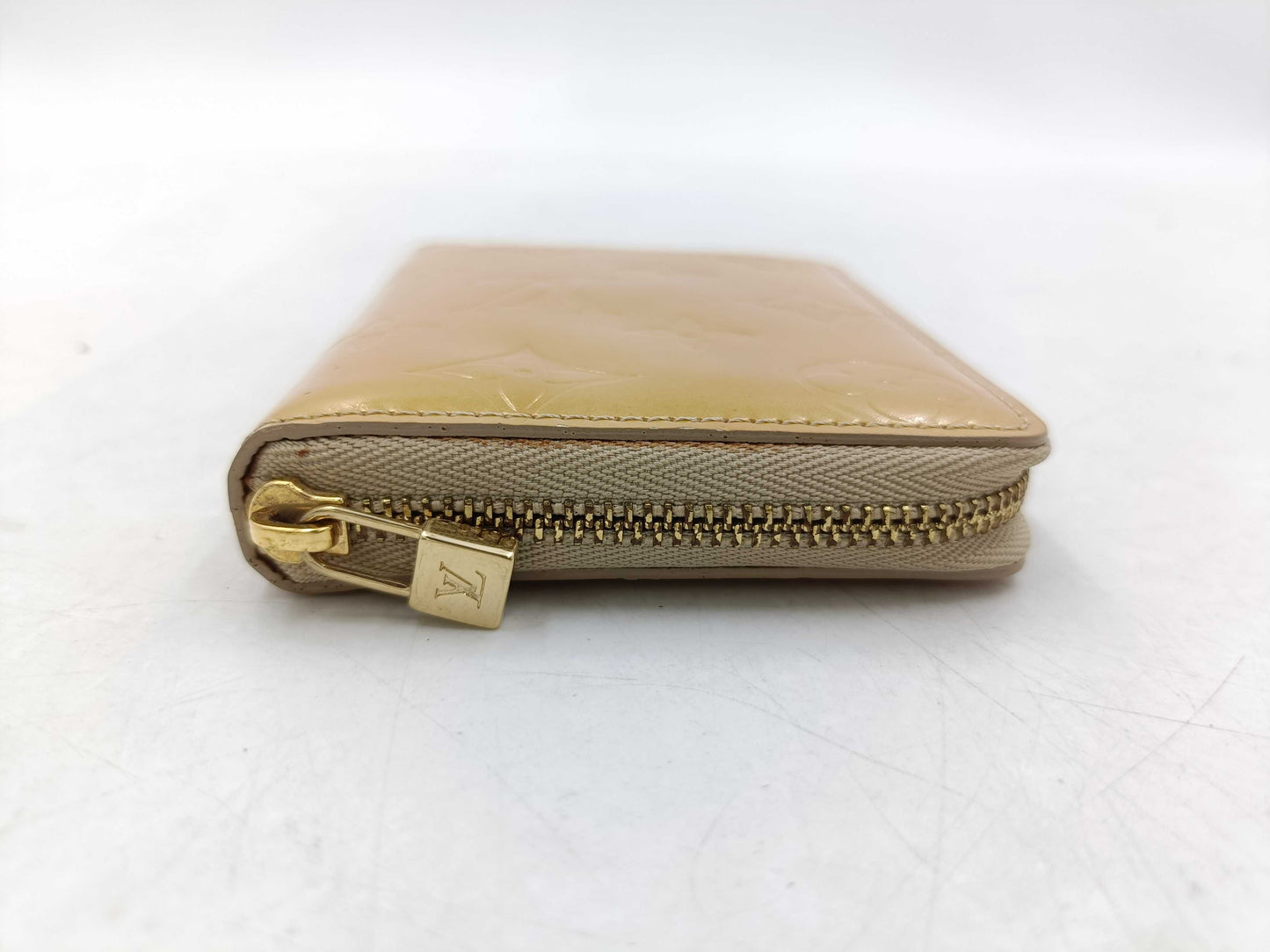 LOUIS VUITTON Vernis Yellow Compact Zip Wallet