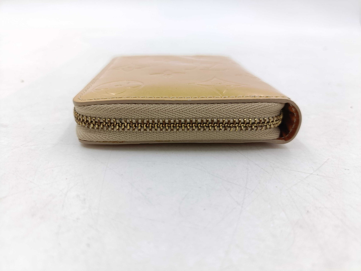 LOUIS VUITTON Vernis Yellow Compact Zip Wallet