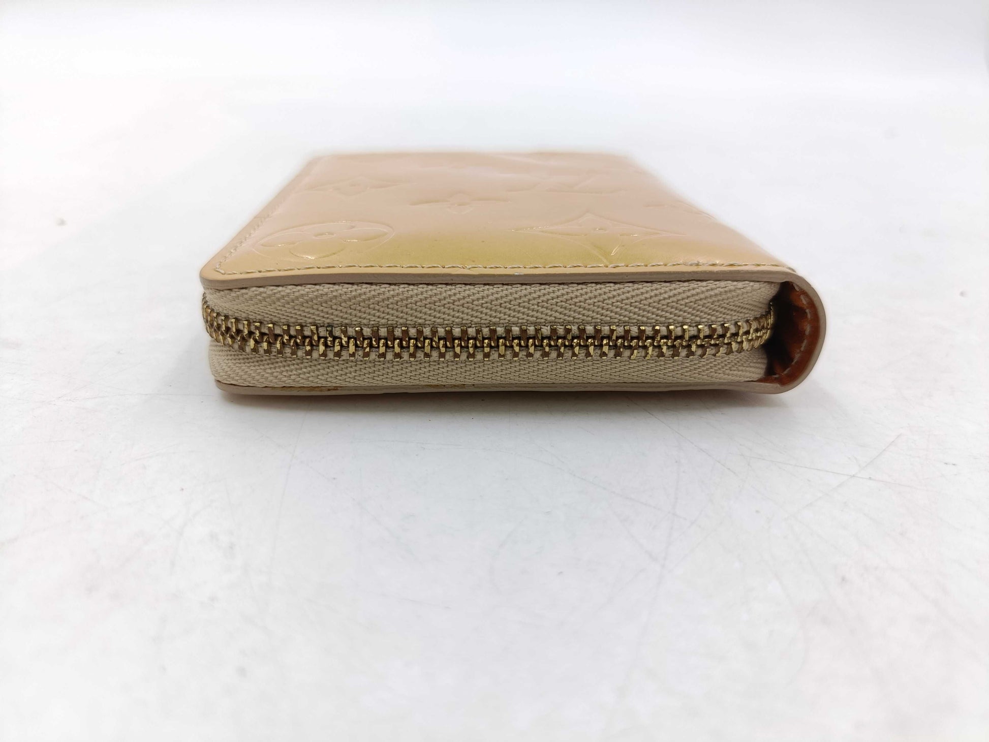 LOUIS VUITTON Vernis Yellow Compact Zip Wallet