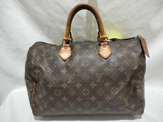 LOUIS VUITTON Monogram MM41107 Speedy 35 Boston Bag