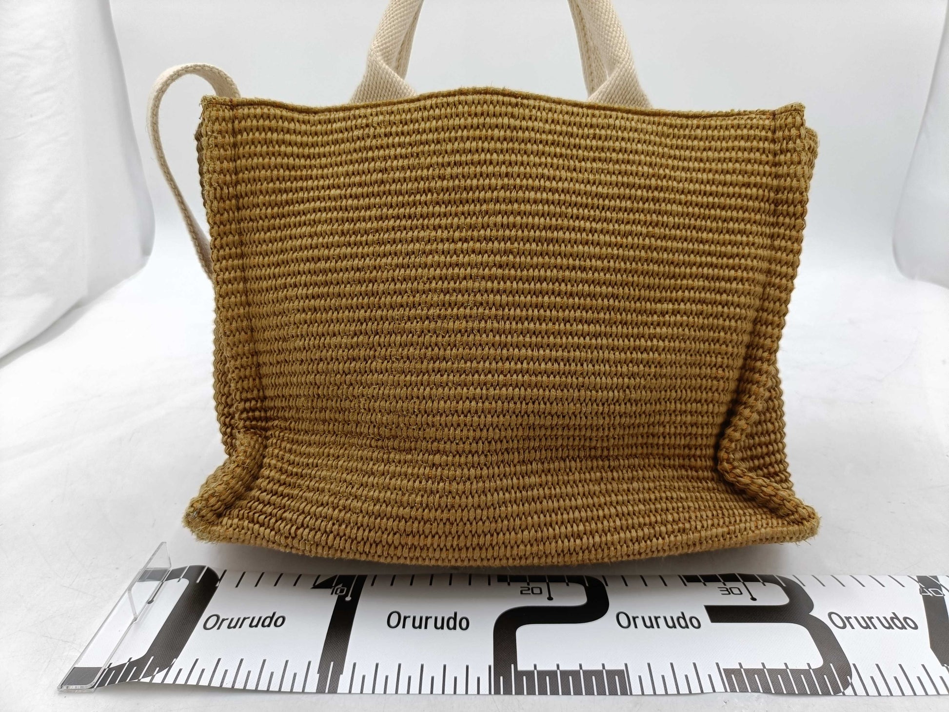 MARNI Raffia x Canvas 2-Way Tote Shoulder Bag