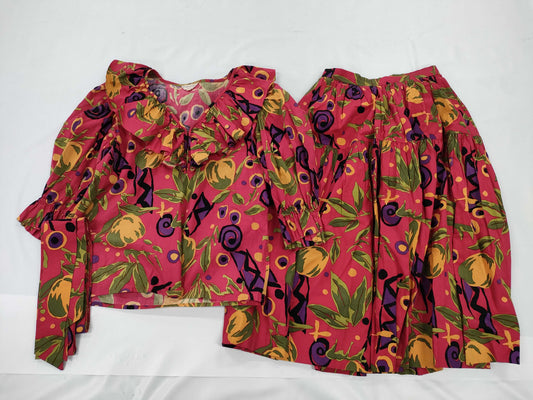 Yves Saint Laurent Set Botanical All-Over Print Other Apparel